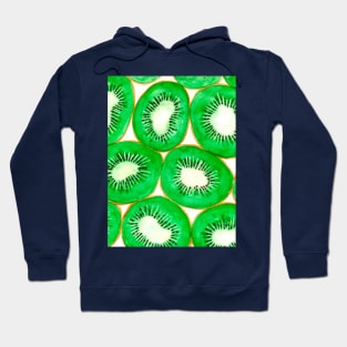 Watercolor kiwi slices pattern Hoodie